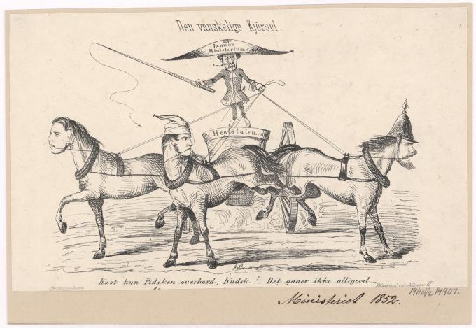 Satiretegning over vanskelighederne med at oprette en helstatsforfatning