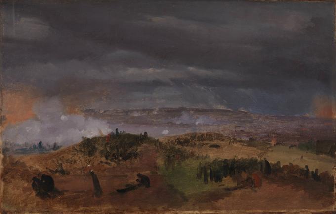 Maleri af Slaget ved Isted Hede. Maleri af Slaget ved Isted Hede.