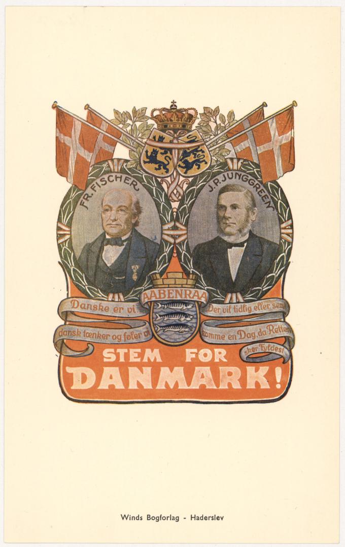 Afstemningsplakat fra 1920 med opfordring til at stemme for Danmark.