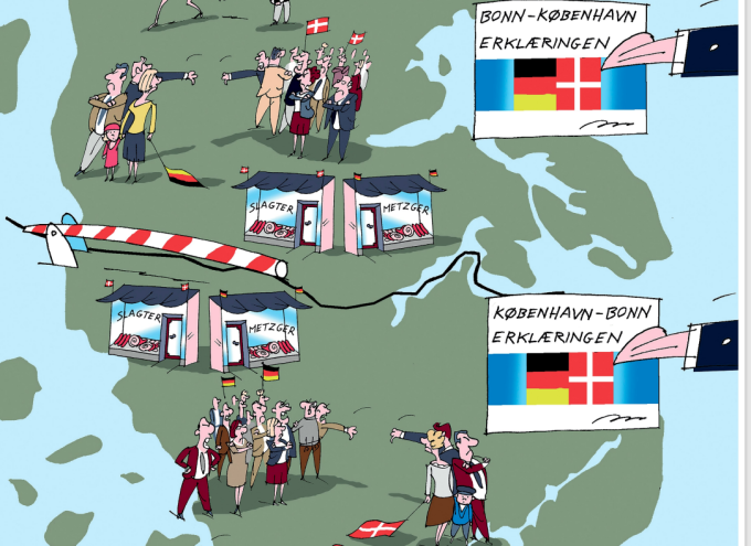 Udsnit af illustration fra Grænseforeningen af København-Bonn Erklæringerne Udsnit af illustration fra Grænseforeningen af København-Bonn Erklæringerne